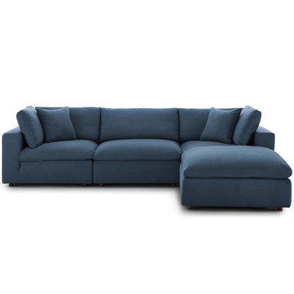 Commix Down Filled Overstuffed 4 Piece Sectional Sofa Set - living-essentials