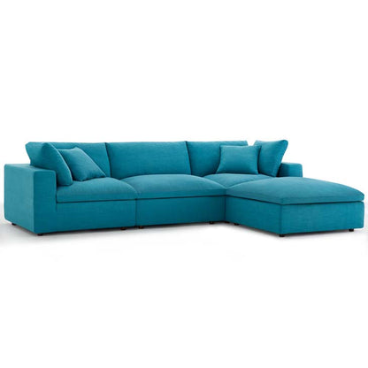 Commix Down Filled Overstuffed 4 Piece Sectional Sofa Set - living-essentials