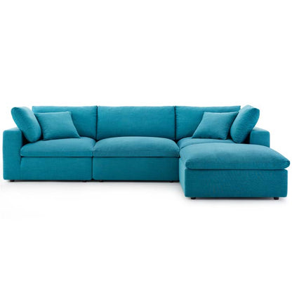 Commix Down Filled Overstuffed 4 Piece Sectional Sofa Set - living-essentials