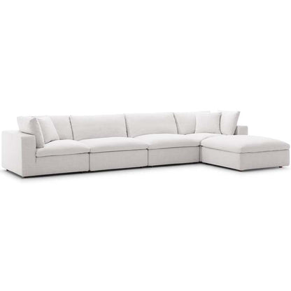 Commix Down Filled Overstuffed 5 Piece Sectional Sofa Set - living-essentials