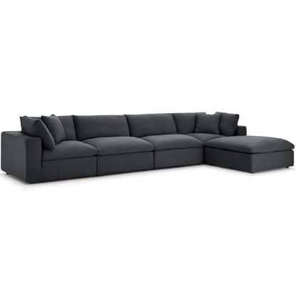 Commix Down Filled Overstuffed 5 Piece Sectional Sofa Set - living-essentials