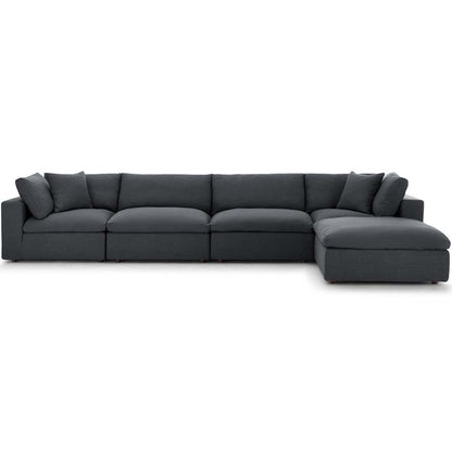 Commix Down Filled Overstuffed 5 Piece Sectional Sofa Set - living-essentials
