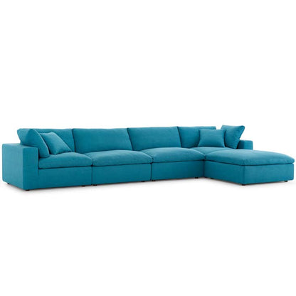Commix Down Filled Overstuffed 5 Piece Sectional Sofa Set - living-essentials