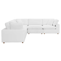Connie Down Filled Overstuffed 5-Piece Sectional Sofa