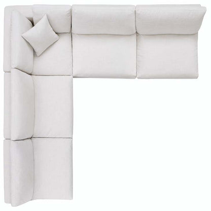 Common Down Filled Overstuffed 5 Piece Sectional Sofa - living-essentials