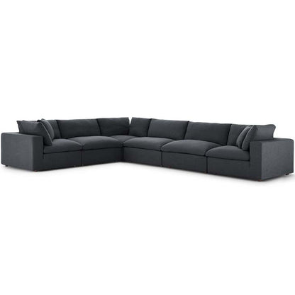 Commix Down Filled Overstuffed 6 Piece Sectional Sofa Set - living-essentials