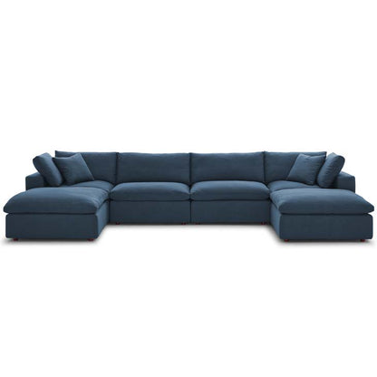 Commix Down Filled Overstuffed 6 Piece Sectional Sofa Set - living-essentials