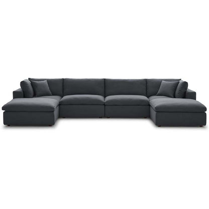 Commix Down Filled Overstuffed 6 Piece Sectional Sofa Set - living-essentials
