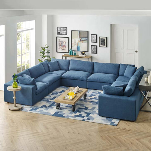 Commix Down Filled Overstuffed 8 Piece Sectional Sofa Set - living-essentials