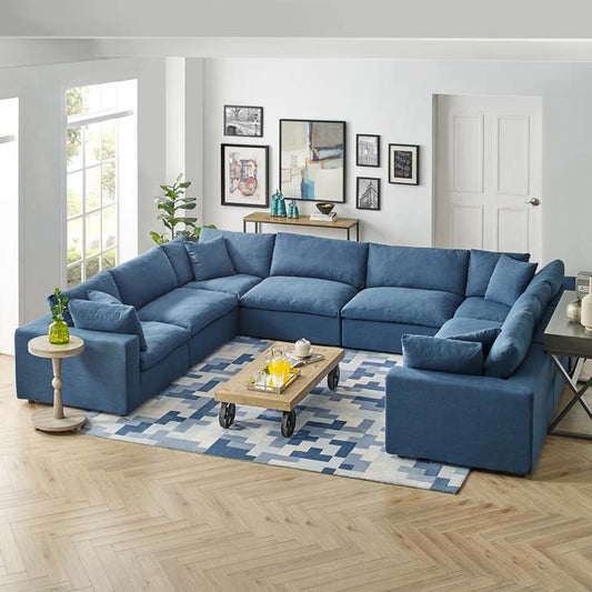Commix Down Filled Overstuffed 8 Piece Sectional Sofa Set - living-essentials