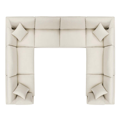 Connie Down Filled Overstuffed 8-Piece Sectional Sofa