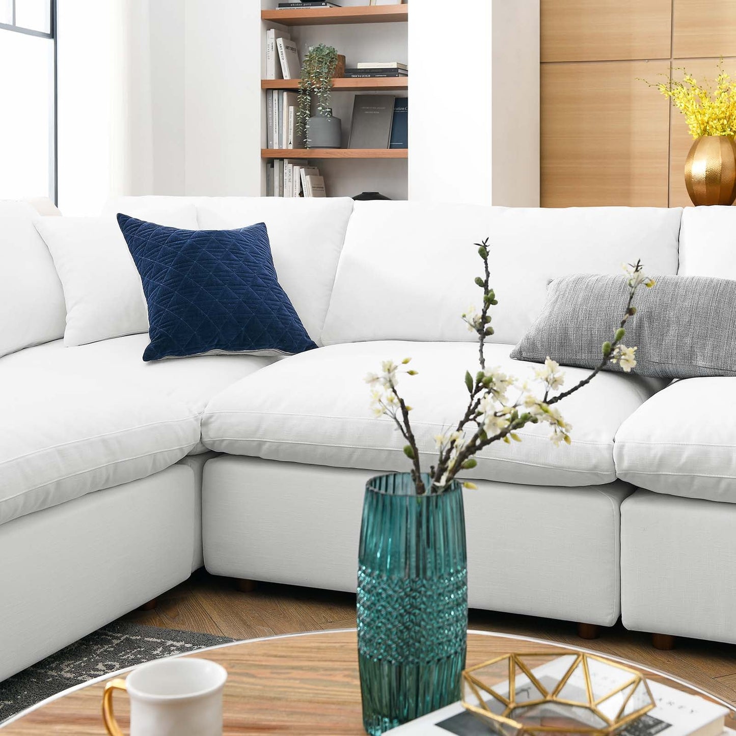 Connie Down Filled Overstuffed 8-Piece Sectional Sofa
