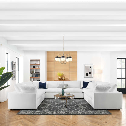 Connie Down Filled Overstuffed 8-Piece Sectional Sofa