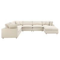 Connie Down Filled Overstuffed 7-Piece Sectional Sofa