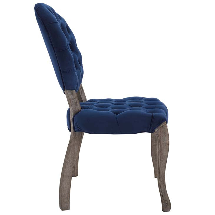 Exhibit French Vintage Dining Performance Velvet Side Chair - living-essentials