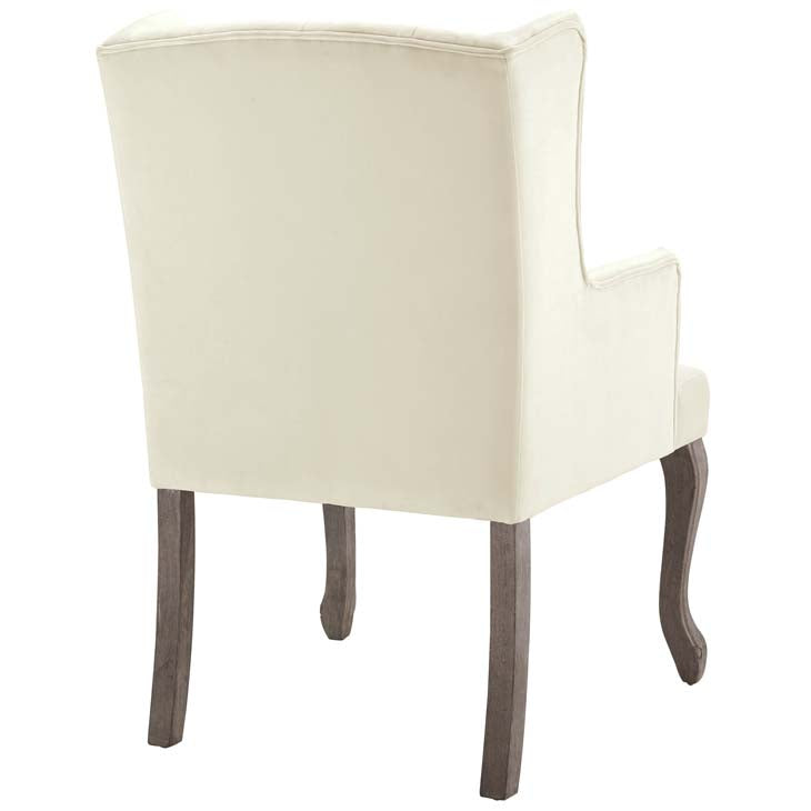 Realm French Vintage Dining Performance Velvet Armchair - living-essentials