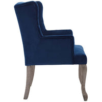 Realm French Vintage Dining Performance Velvet Armchair - living-essentials