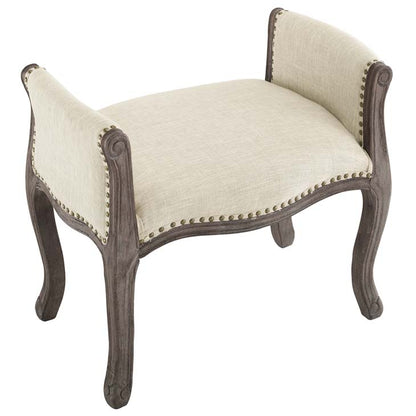 Avail Vintage French Upholstered Fabric Bench - living-essentials