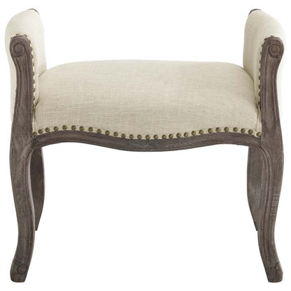 Avail Vintage French Upholstered Fabric Bench - living-essentials