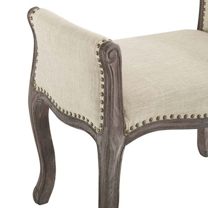 Avail Vintage French Upholstered Fabric Bench - living-essentials