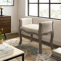 Avail Vintage French Upholstered Fabric Bench - living-essentials
