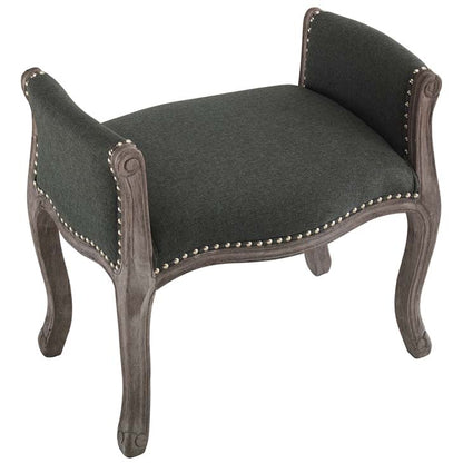 Avail Vintage French Upholstered Fabric Bench - living-essentials
