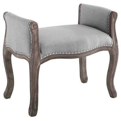 Avail Vintage French Upholstered Fabric Bench - living-essentials