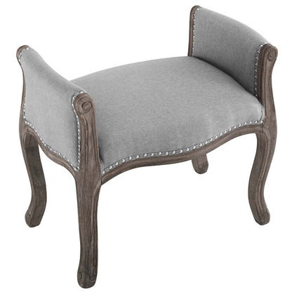 Avail Vintage French Upholstered Fabric Bench - living-essentials