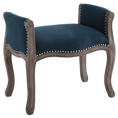 Avail Vintage French Upholstered Fabric Bench - living-essentials