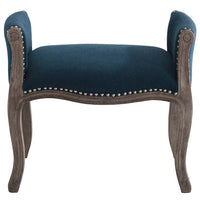 Avail Vintage French Upholstered Fabric Bench - living-essentials