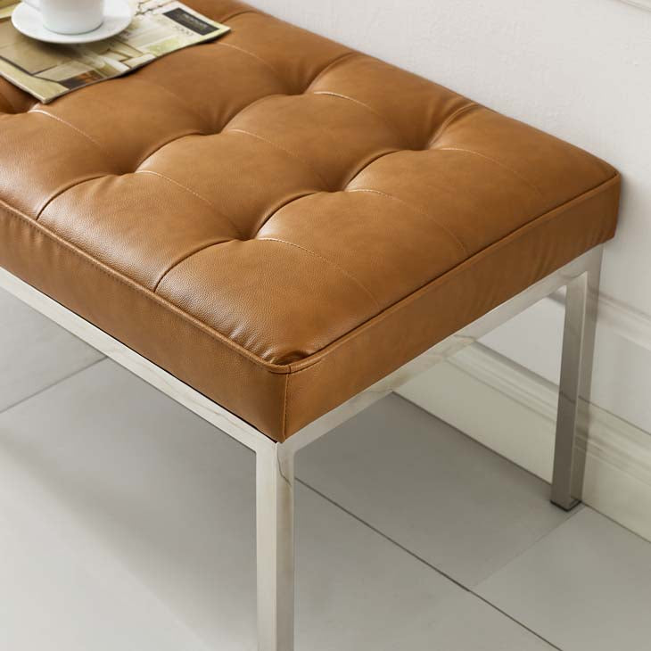 Knoll Style Bench in Tan - living-essentials