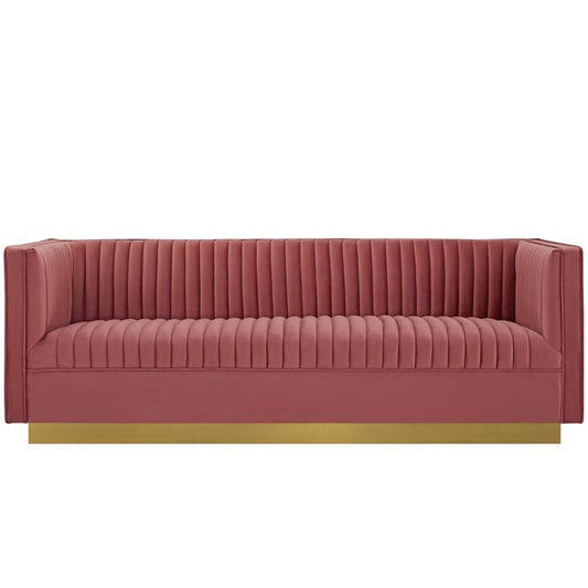 Bouyant Tufted Velvet Sofa - living-essentials