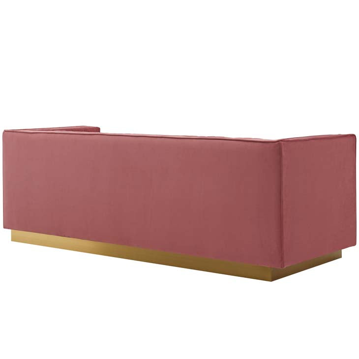 Sanguine Vertical Channel Tufted Performance Velvet Sofa - living-essentials