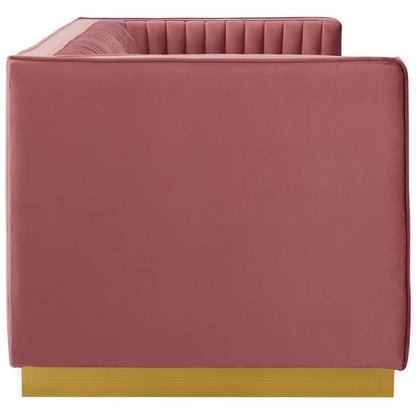 Bouyant Tufted Velvet Sofa - living-essentials