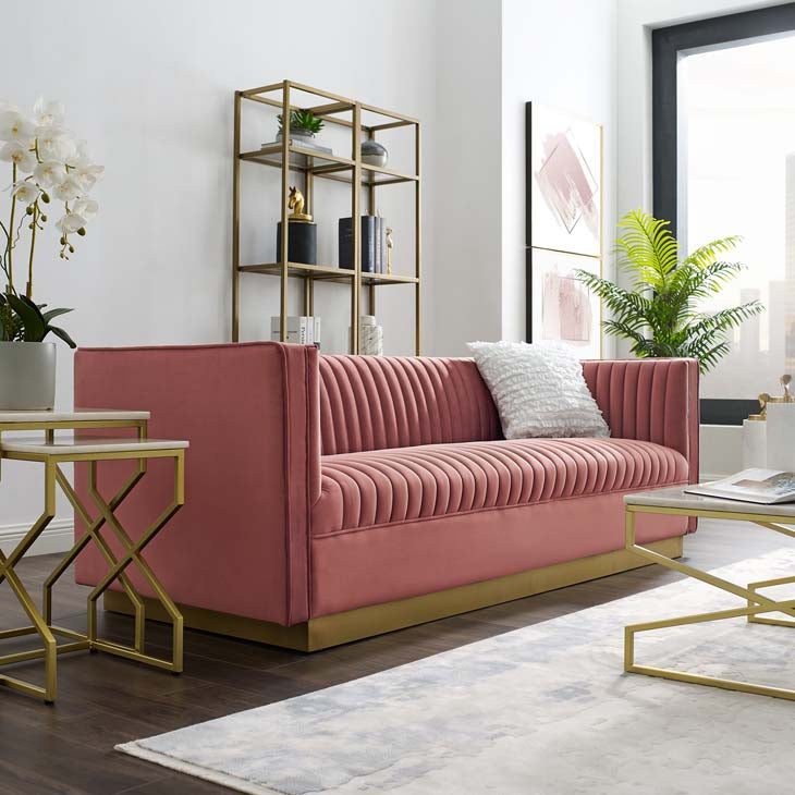 Bouyant Tufted Velvet Sofa - living-essentials