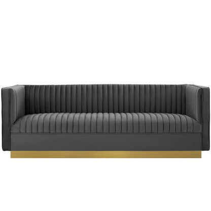Bouyant Tufted Velvet Sofa - living-essentials