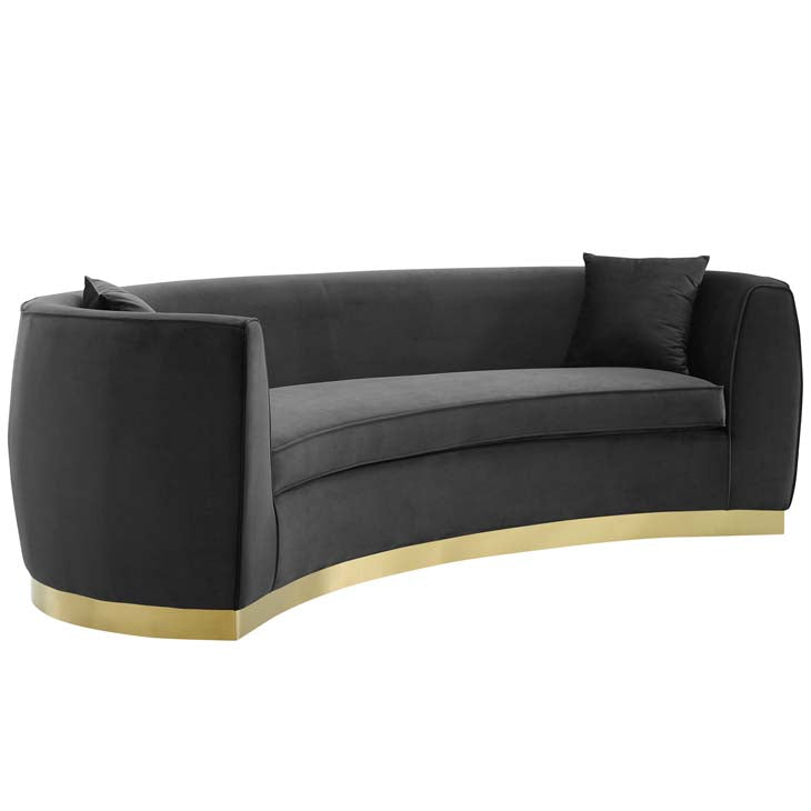 Resolute Curved Performance Velvet Sofa - living-essentials