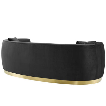 Resolute Curved Performance Velvet Sofa - living-essentials