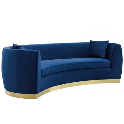 Resolute Curved Performance Velvet Sofa - living-essentials