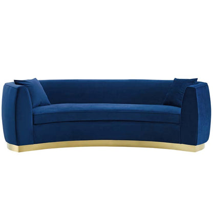 Resolute Curved Performance Velvet Sofa - living-essentials