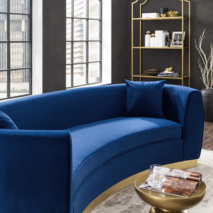 Resolute Curved Performance Velvet Sofa - living-essentials