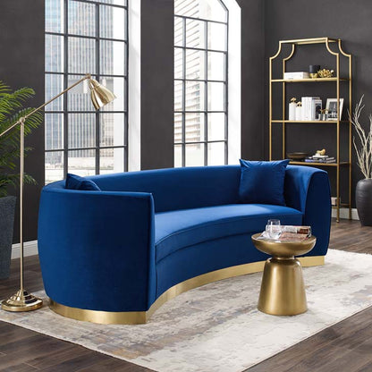 Resolute Curved Performance Velvet Sofa - living-essentials