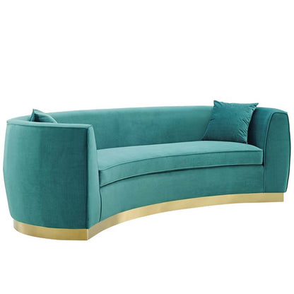 Resolute Curved Performance Velvet Sofa - living-essentials