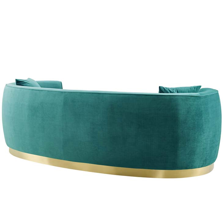Resolute Curved Performance Velvet Sofa - living-essentials