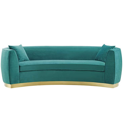 Resolute Curved Performance Velvet Sofa - living-essentials