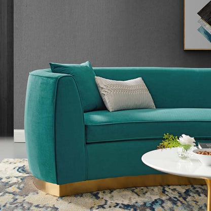 Resolute Curved Performance Velvet Sofa - living-essentials