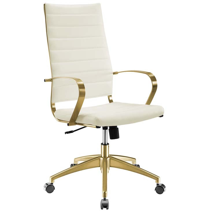 Swing Gold Stainless Steel Highback Office Chair - living-essentials
