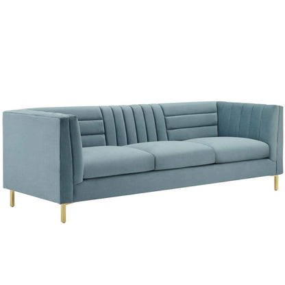 Ingenuity Tufted Performance Velvet Sofa - living-essentials