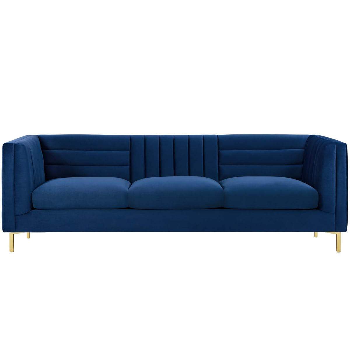 Ingenuity Tufted Performance Velvet Sofa - living-essentials