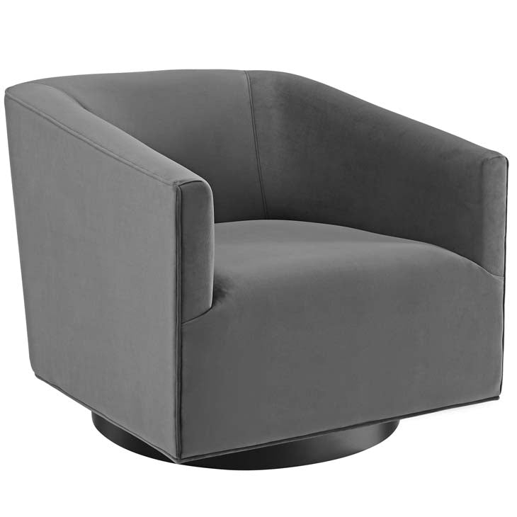 Twiddle Accent Lounge Performance Velvet Swivel Chair - living-essentials